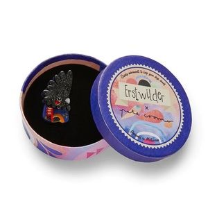 Erstwilder Rare Red-Tail Cockatoo Mini Acrylic Brooch Pin NIB